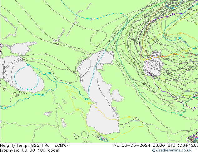 Height/Temp. 925 hPa ECMWF Seg 06.05.2024 06 UTC