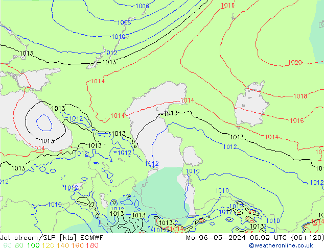 Jet stream ECMWF Seg 06.05.2024 06 UTC