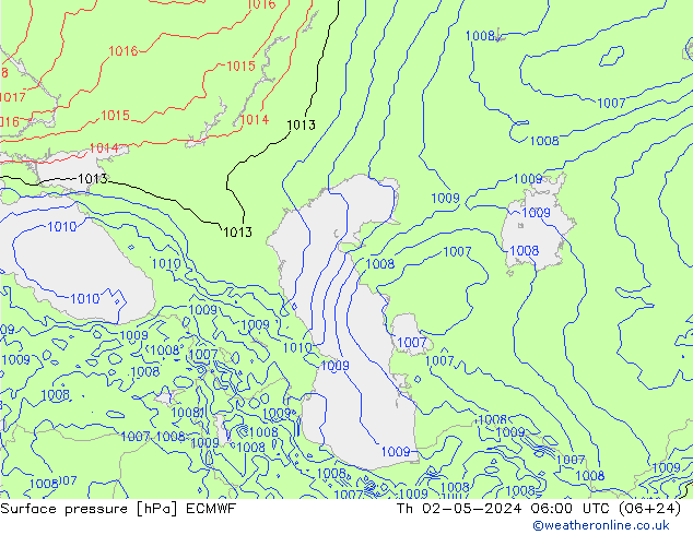 Yer basıncı ECMWF Per 02.05.2024 06 UTC