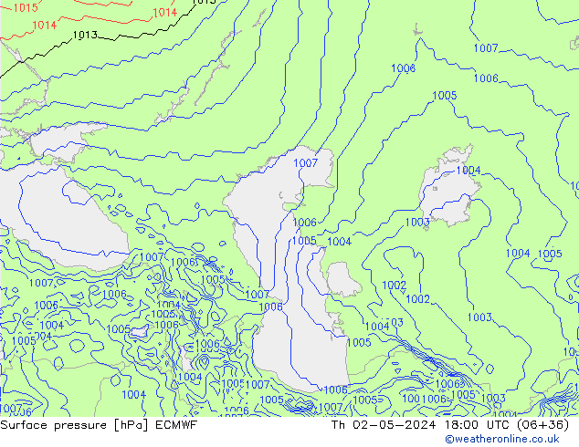 Yer basıncı ECMWF Per 02.05.2024 18 UTC