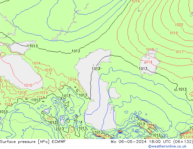 Surface pressure ECMWF Mo 06.05.2024 18 UTC