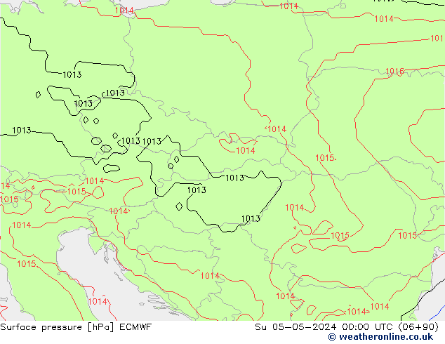 Surface pressure ECMWF Su 05.05.2024 00 UTC