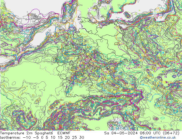 Sıcaklık Haritası 2m Spaghetti ECMWF Cts 04.05.2024 06 UTC