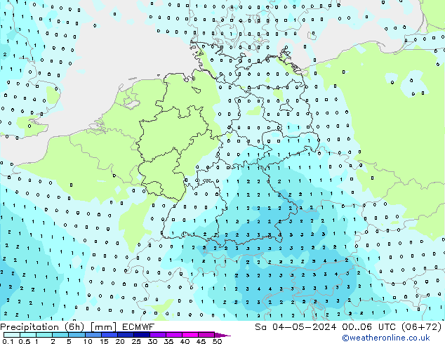 Yağış (6h) ECMWF Cts 04.05.2024 06 UTC