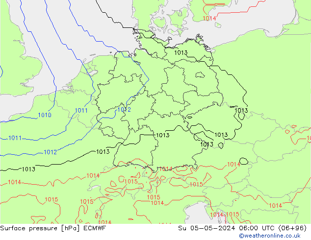 Bodendruck ECMWF So 05.05.2024 06 UTC