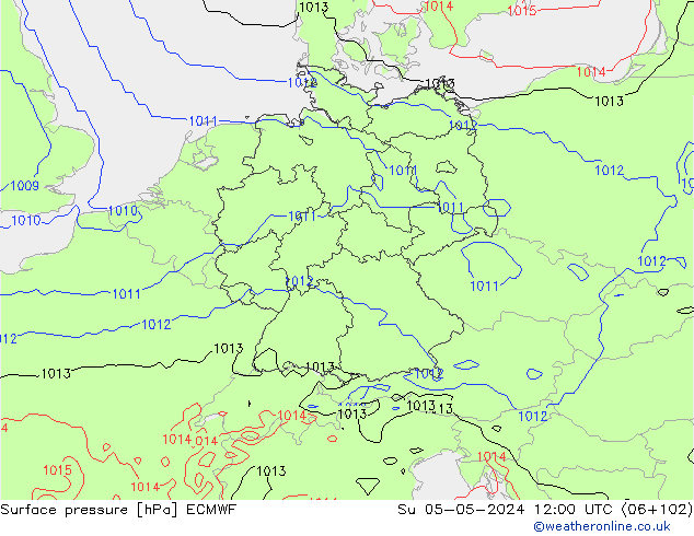 pression de l'air ECMWF dim 05.05.2024 12 UTC