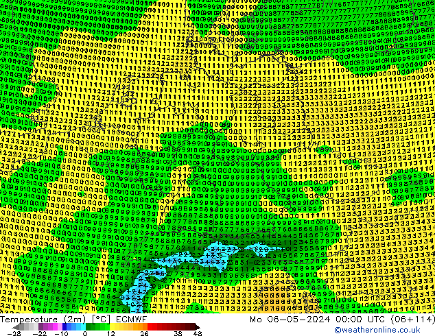 Temperatura (2m) ECMWF lun 06.05.2024 00 UTC