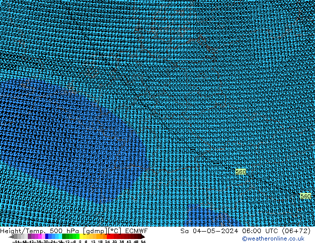Height/Temp. 500 hPa ECMWF  04.05.2024 06 UTC
