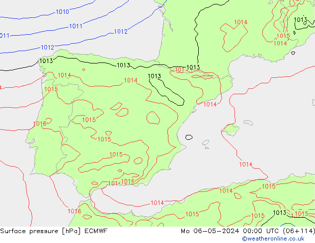 Surface pressure ECMWF Mo 06.05.2024 00 UTC