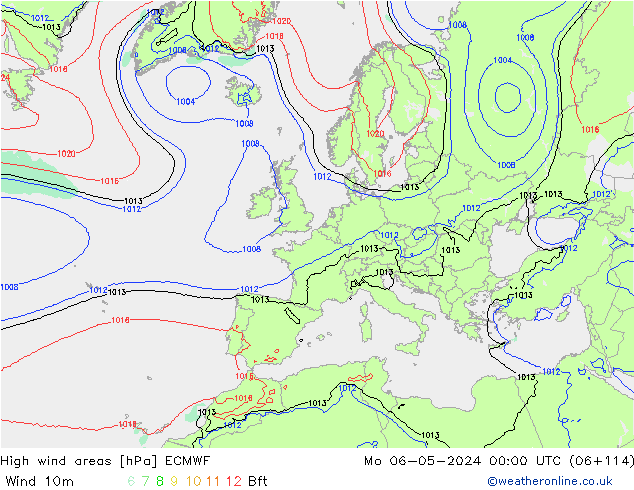 Sturmfelder ECMWF Mo 06.05.2024 00 UTC