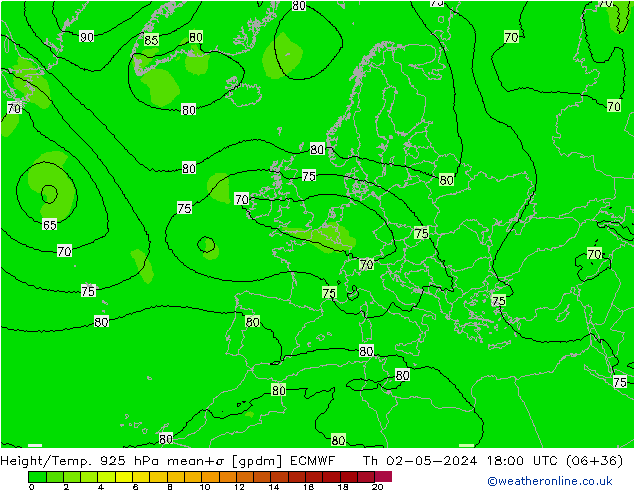 Height/Temp. 925 hPa ECMWF Do 02.05.2024 18 UTC