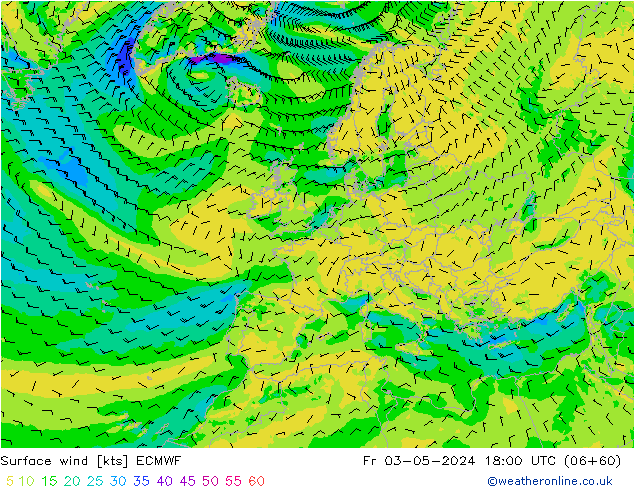 Bodenwind ECMWF Fr 03.05.2024 18 UTC