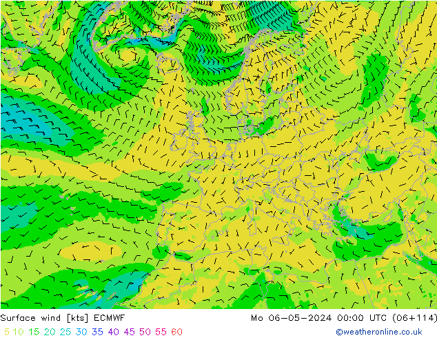 Bodenwind ECMWF Mo 06.05.2024 00 UTC