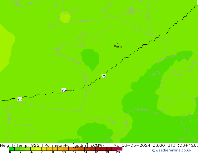 Hoogte/Temp. 925 hPa ECMWF ma 06.05.2024 06 UTC