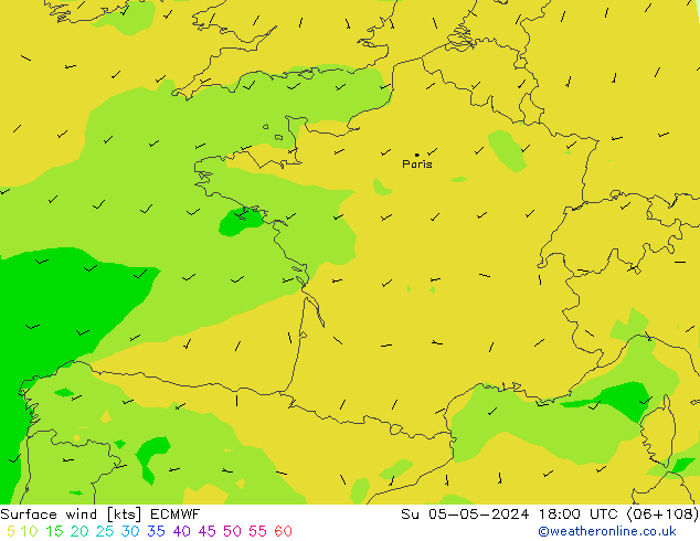  10 m ECMWF  05.05.2024 18 UTC