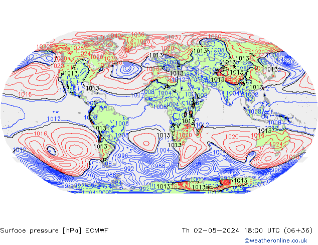 Luchtdruk (Grond) ECMWF do 02.05.2024 18 UTC