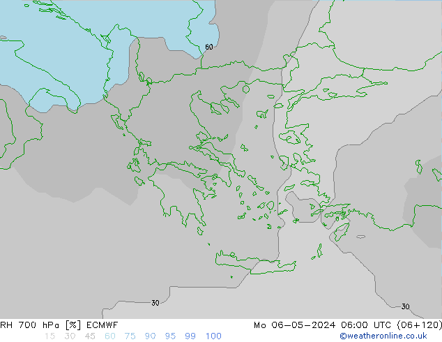 700 hPa Nispi Nem ECMWF Pzt 06.05.2024 06 UTC