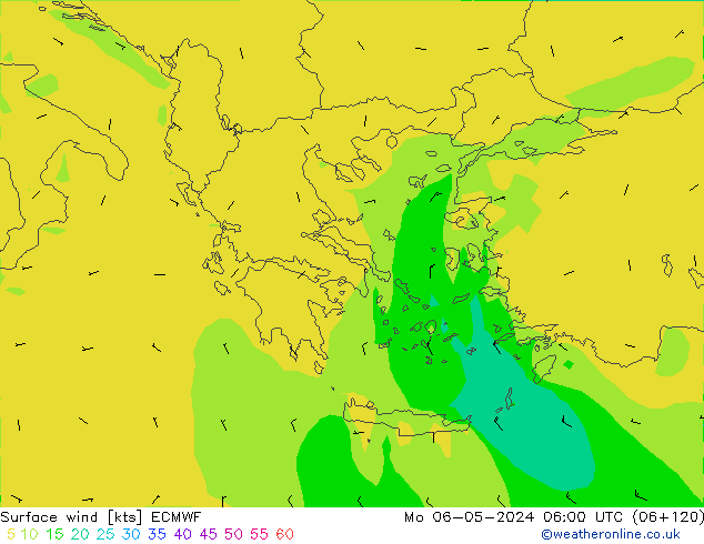 Surface wind ECMWF Mo 06.05.2024 06 UTC