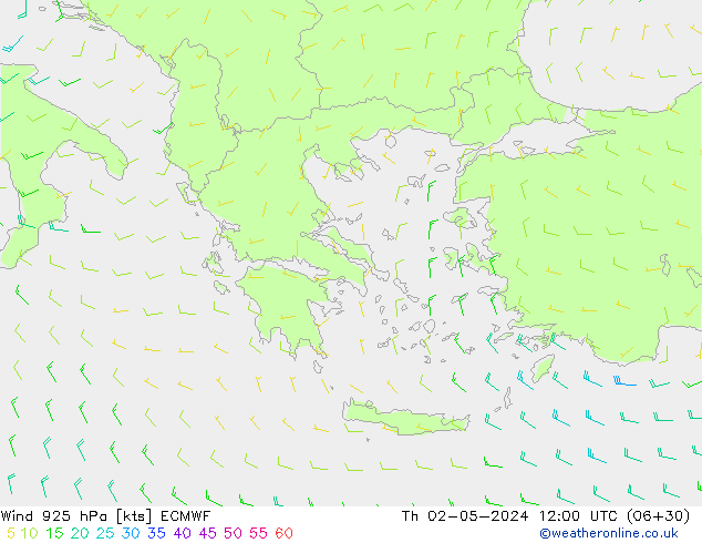 Wind 925 hPa ECMWF Th 02.05.2024 12 UTC