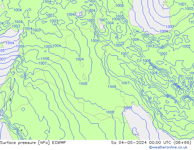 ciśnienie ECMWF so. 04.05.2024 00 UTC