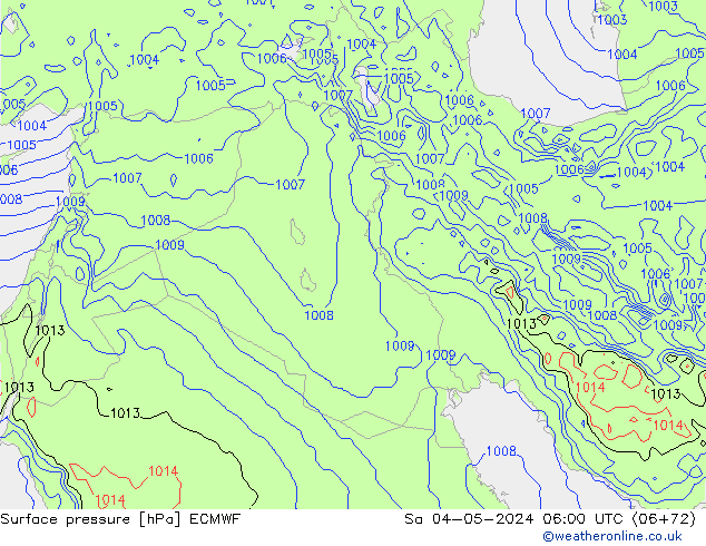 Luchtdruk (Grond) ECMWF za 04.05.2024 06 UTC