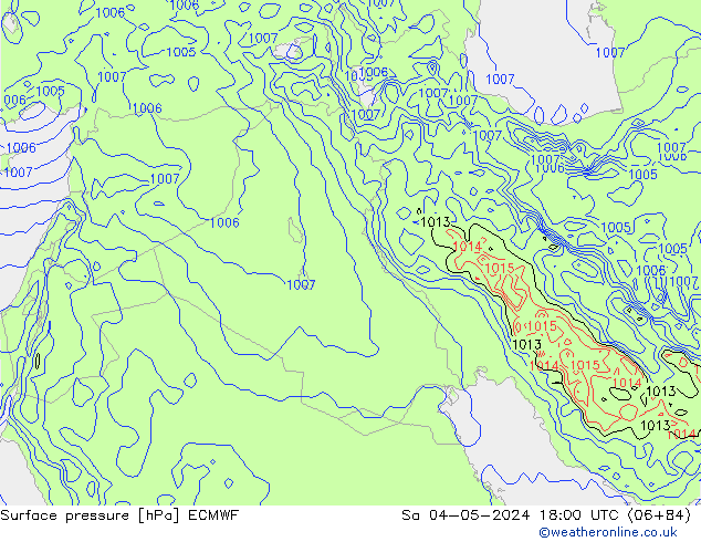 Surface pressure ECMWF Sa 04.05.2024 18 UTC