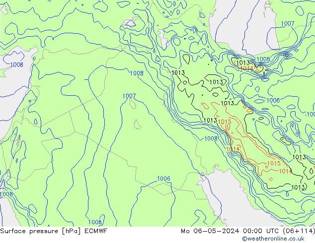 ciśnienie ECMWF pon. 06.05.2024 00 UTC