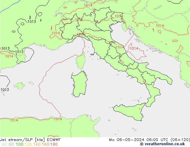 Corrente a getto ECMWF lun 06.05.2024 06 UTC