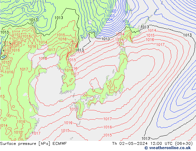 Yer basıncı ECMWF Per 02.05.2024 12 UTC