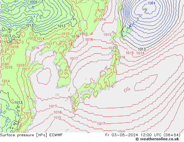 Surface pressure ECMWF Fr 03.05.2024 12 UTC