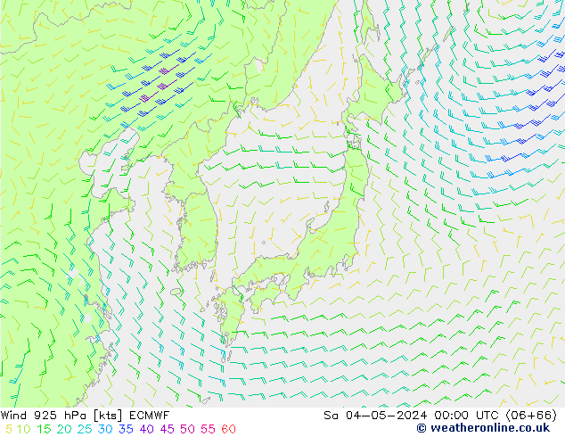 Wind 925 hPa ECMWF Sa 04.05.2024 00 UTC