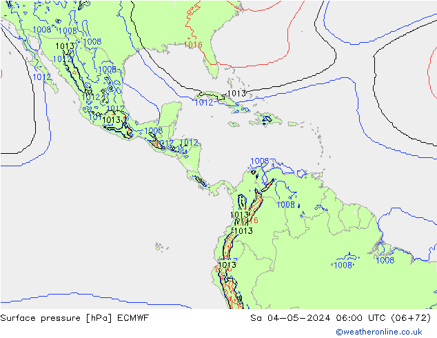 pressão do solo ECMWF Sáb 04.05.2024 06 UTC