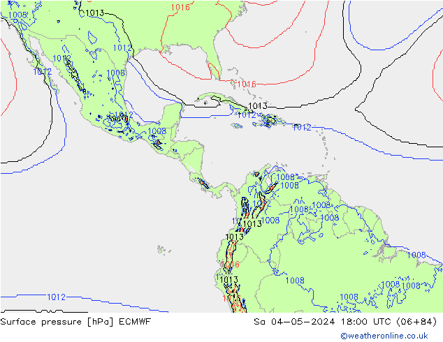 Surface pressure ECMWF Sa 04.05.2024 18 UTC