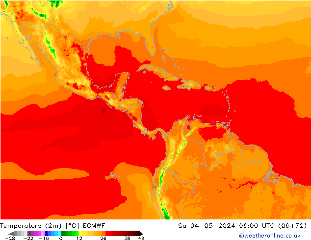 température (2m) ECMWF sam 04.05.2024 06 UTC