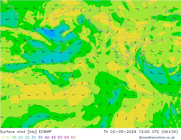  10 m ECMWF  02.05.2024 12 UTC