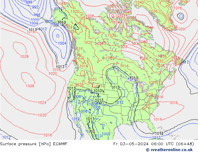 Bodendruck ECMWF Fr 03.05.2024 06 UTC