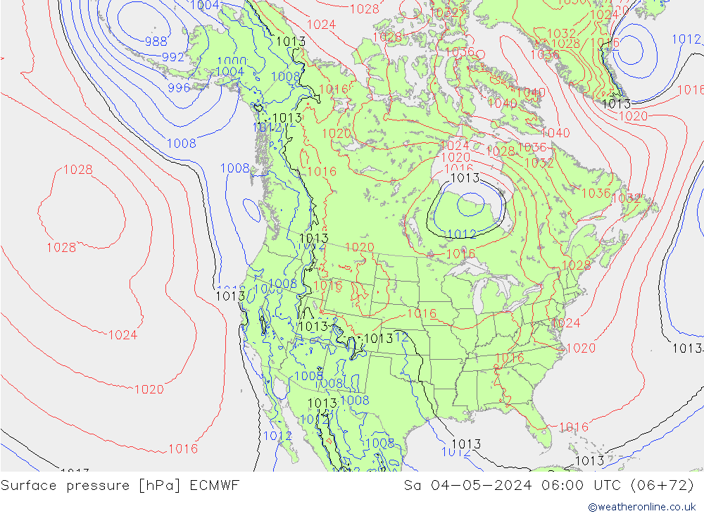 Bodendruck ECMWF Sa 04.05.2024 06 UTC