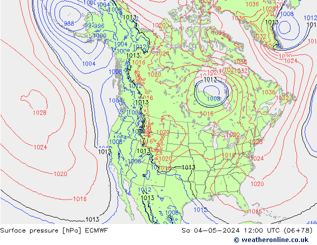 pression de l'air ECMWF sam 04.05.2024 12 UTC