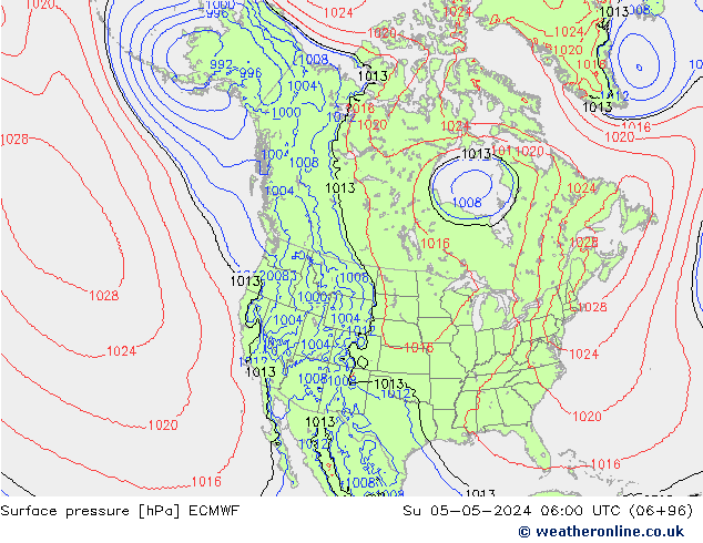 Bodendruck ECMWF So 05.05.2024 06 UTC