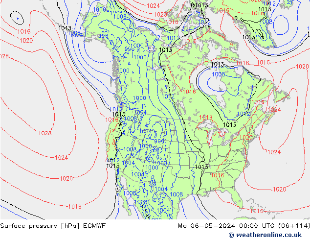 Surface pressure ECMWF Mo 06.05.2024 00 UTC