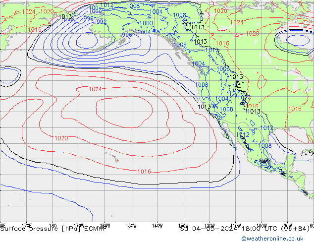 Surface pressure ECMWF Sa 04.05.2024 18 UTC