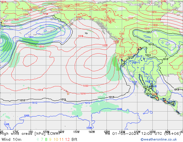 High wind areas ECMWF St 01.05.2024 12 UTC