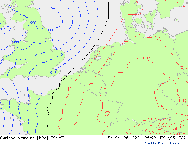 Yer basıncı ECMWF Cts 04.05.2024 06 UTC