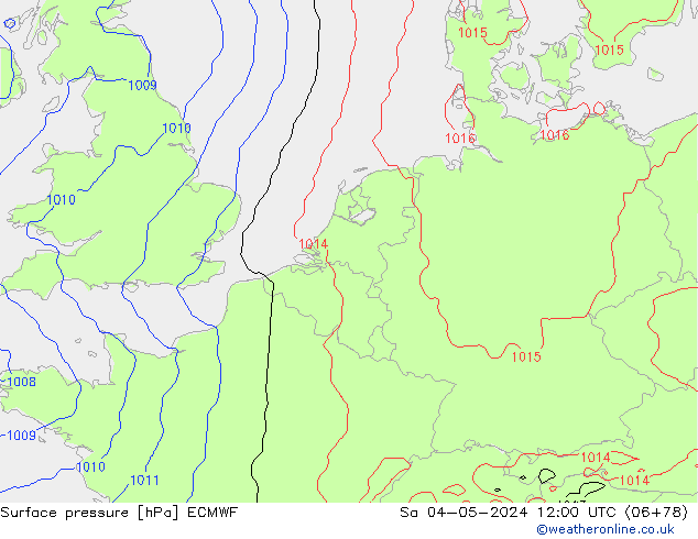 Bodendruck ECMWF Sa 04.05.2024 12 UTC