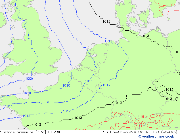 Bodendruck ECMWF So 05.05.2024 06 UTC