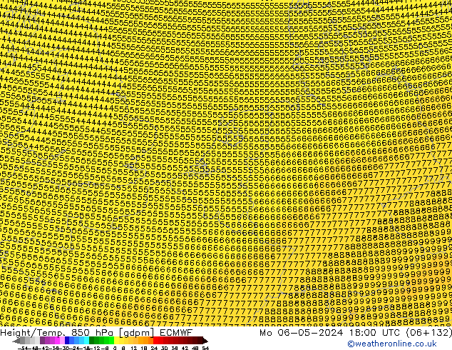 Height/Temp. 850 hPa ECMWF Po 06.05.2024 18 UTC