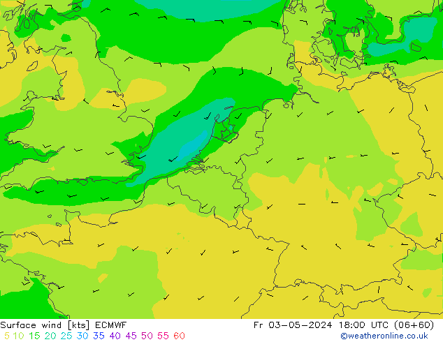 Surface wind ECMWF Fr 03.05.2024 18 UTC