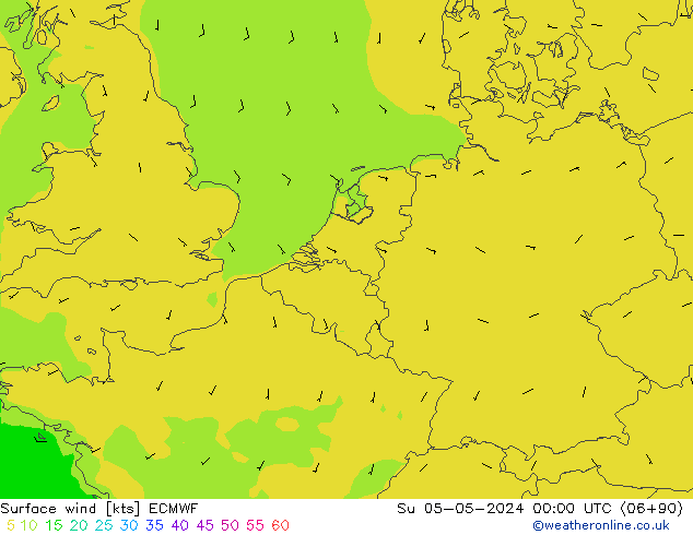 Vento 10 m ECMWF dom 05.05.2024 00 UTC