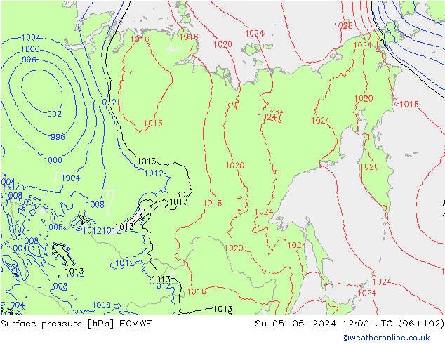 pression de l'air ECMWF dim 05.05.2024 12 UTC