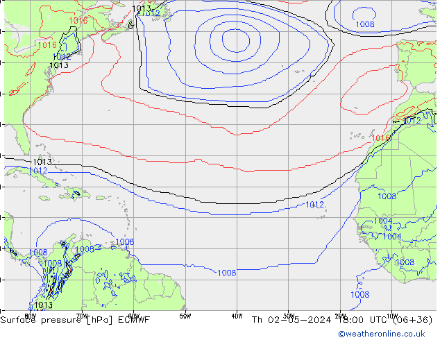 Pressione al suolo ECMWF gio 02.05.2024 18 UTC